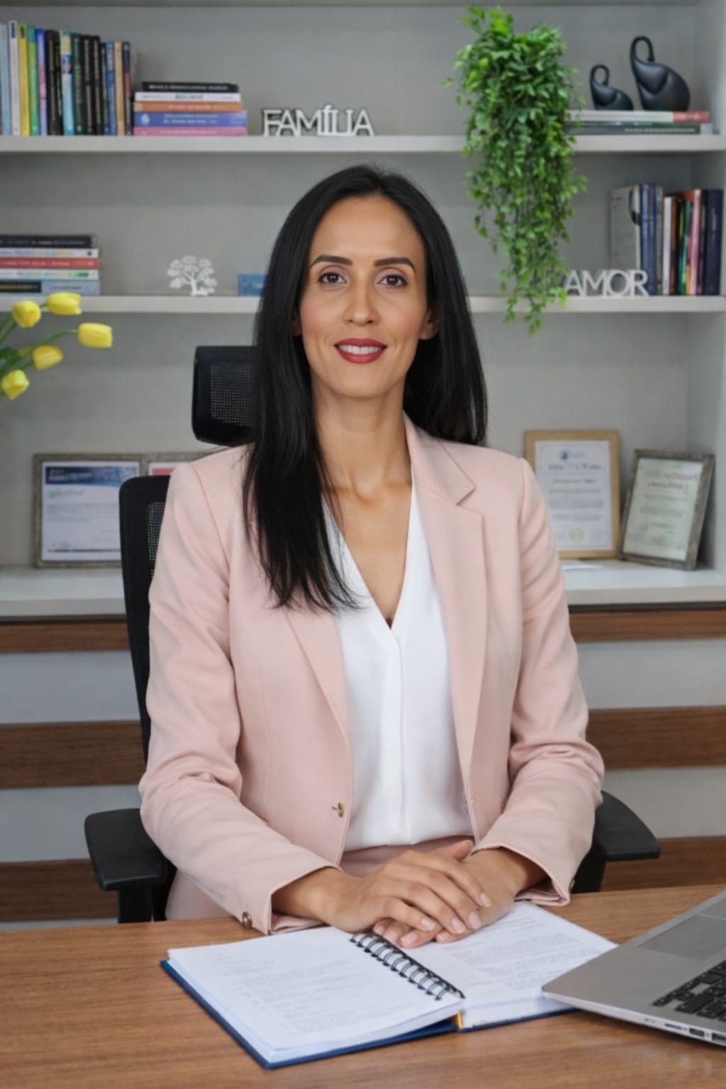 Aline Inácio em atendimento de orientação parental online